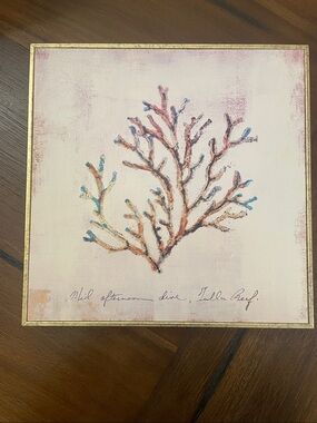 Pier 1 Coral Glicee Framed Art